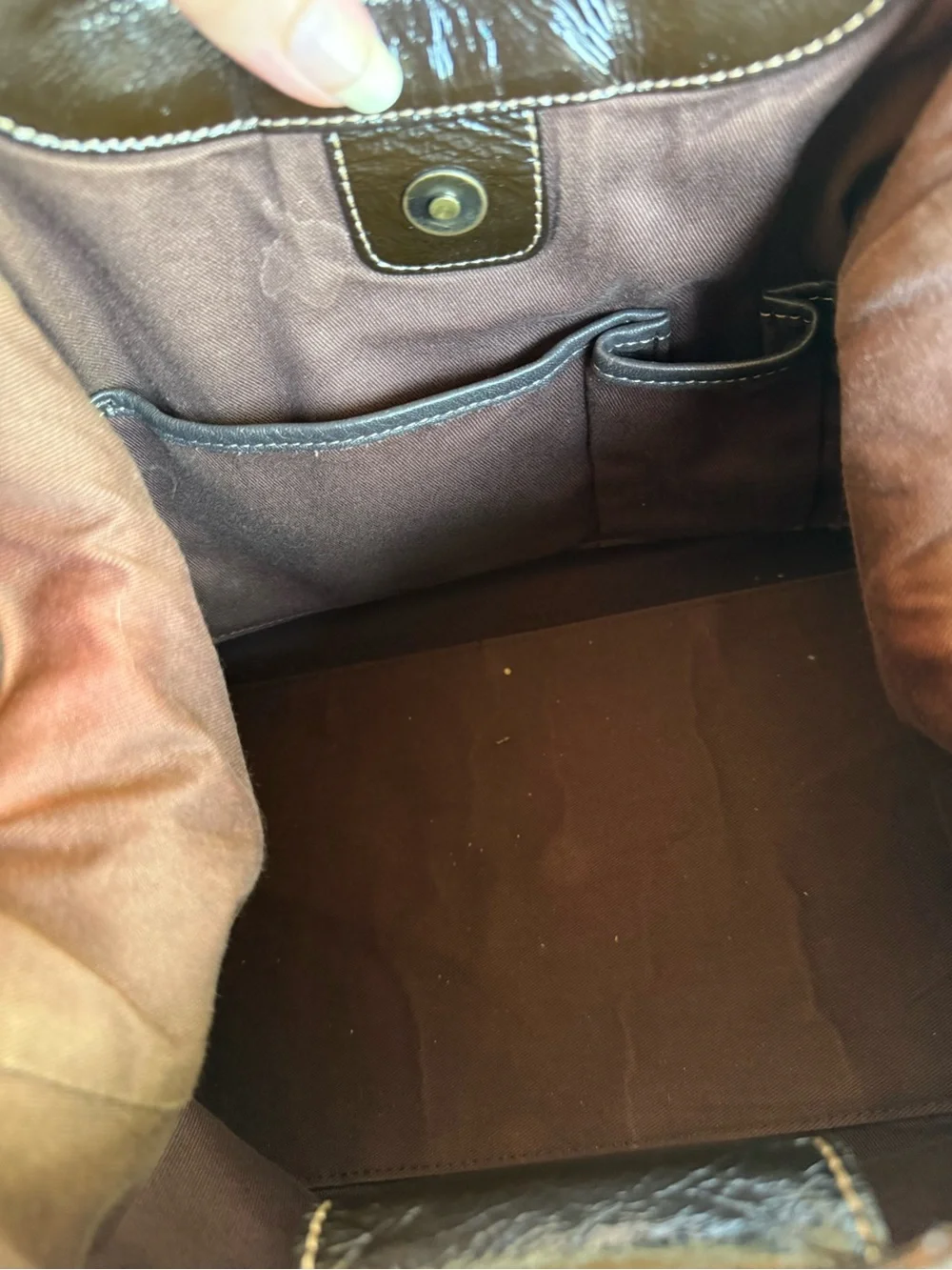 Vintage MCM mixed media satchel